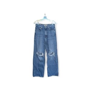 Levi's Premium Classic High Loose Blue Distressed Women's Jeans Size 28